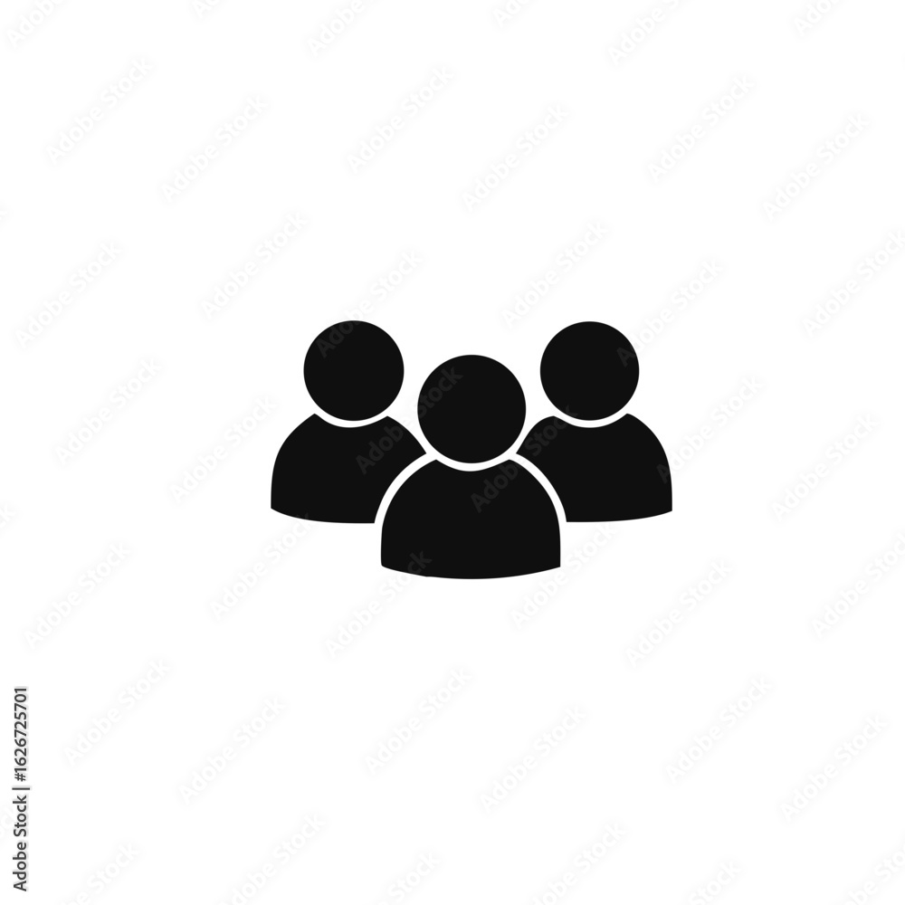 People icon in trendy flat style. Crowd signs, Persons symbol, group symbol, for info graphics and website design logo. Isolated on white background, Vector icon illustration People icon in trendy flat style. Crowd signs, Persons symbol, group symbol, for info graphics and website design logo. Isolated on white background, Vector icon illustration