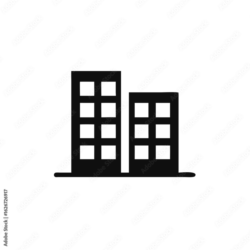 Office building icon in flat style. Apartment , hotel vector illustration on white isolated background. building business concept. Office building icon in flat style. Apartment , hotel vector illustration on white isolated background. building business concept.