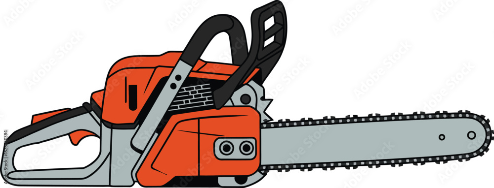 Fototapeta premium Chainsaw vector eps artwork vector 