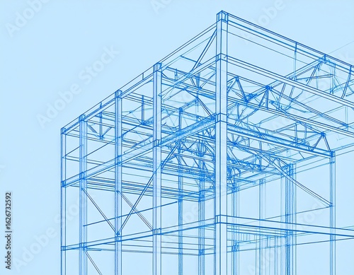Architectural blueprint of a modern building