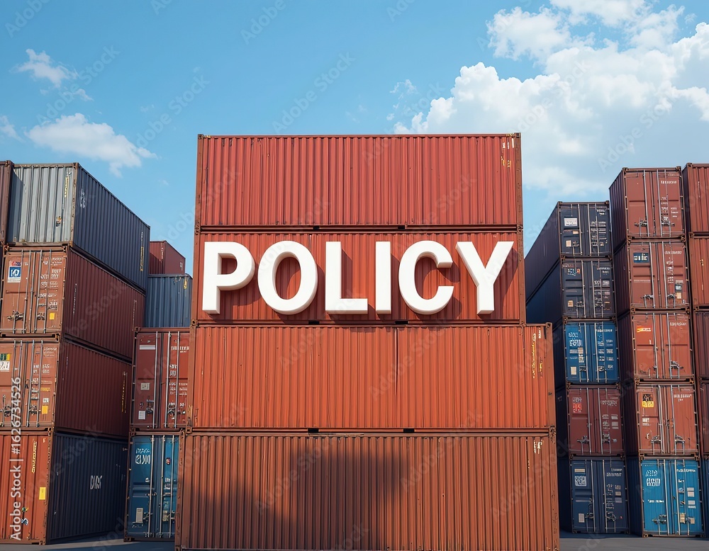 Fototapeta premium Trade Policy and Global Logistics