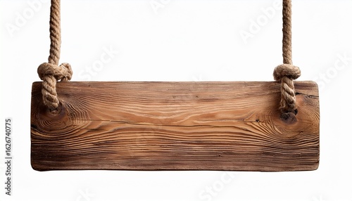 wooden sign board hang on a rope wood blank panel cutout