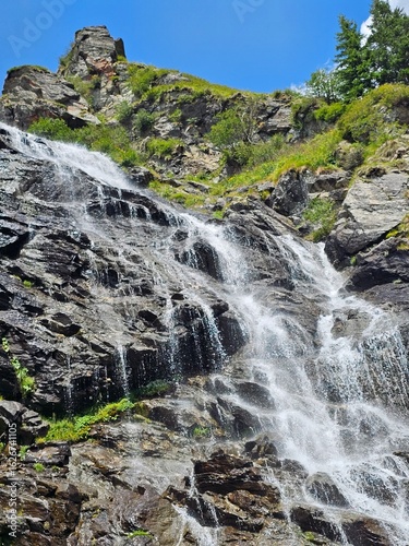waterfall in the mountains