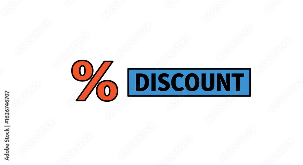 Obraz premium Showing Discount Percentage for Shopping Promotion