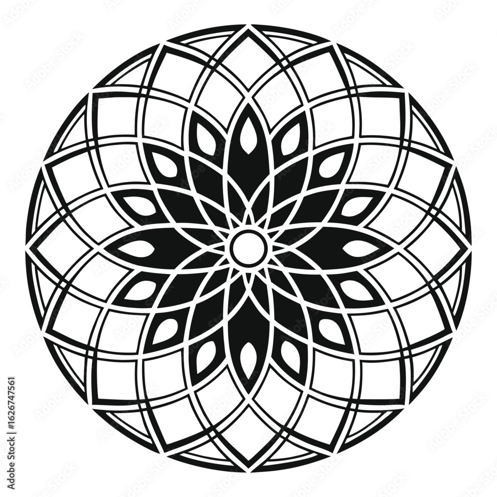 Obraz premium Intricate geometric mandala design circular pattern