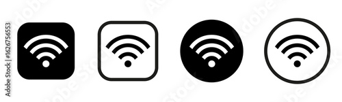 Wifi internet icons symbol set, wifi logo button collection