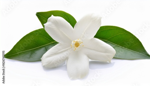 beautiful jasminum sambac flower sampaguita melati putih isolated on white background