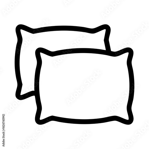 pillow pair line vector icon