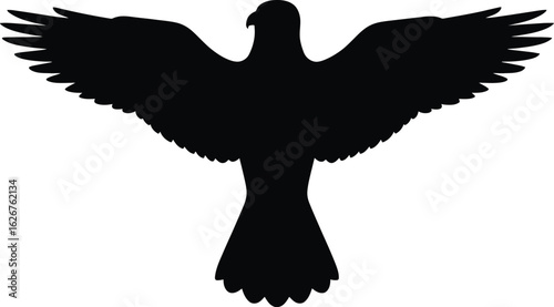 Vector art of a powerful eagle soars with outstretched wings a symbol of freedom and strength against a neutral background
