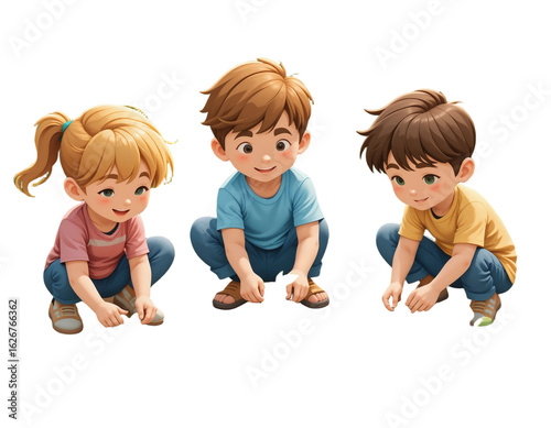 Group of Friends: Diverse Kids Sharing Moments & Learning Together

