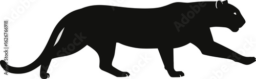 Vector art of a sleek black panther prowls silently its powerful muscles rippling beneath its dark fur a symbol of strength and agility in the wild