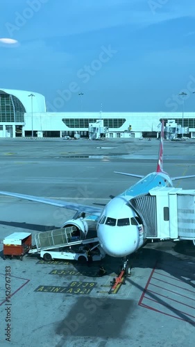 Vietnam, Cam Ranh - 05.07.2025 - Aircraft preparing for departure, Azur, Air asia, aircraft, passengers going to board. Aerodrome with aircraft, arrival and departure of the aircraft, check-in for the