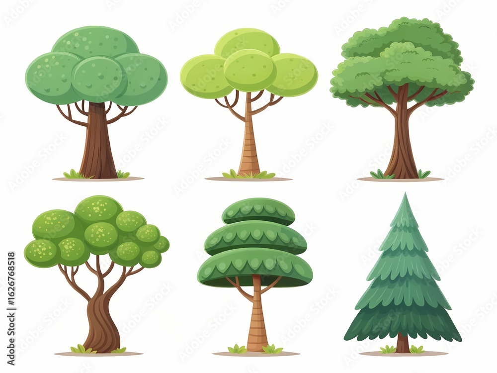 Fototapeta premium set of trees