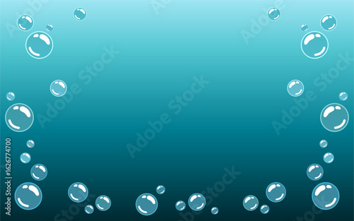 Abstract Bubbles Under Water Background.