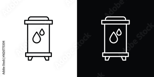 Water tank icon, outline vector sign, logo design download