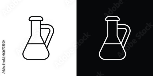 Vinegar icon, outline vector sign, logo design download