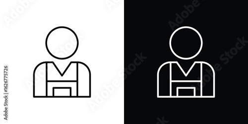 Tourist Guide icon, outline vector sign, logo design download