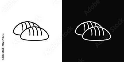 Steamed bread icon, outline vector sign, logo design download