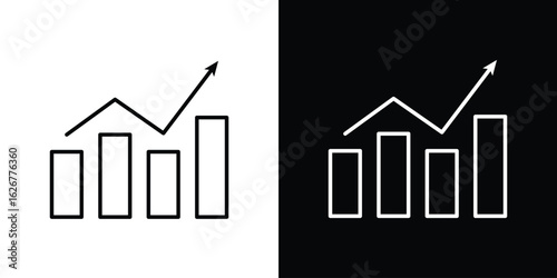 Stagflation icon, outline vector sign, logo design download