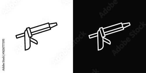 Sealants gun icon, outline vector sign, logo design download