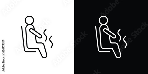 Sauna icon, outline vector sign, logo design download