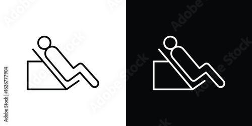 Resting icon, outline vector sign, logo design download