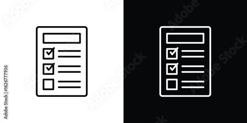 Reservation icon, outline vector sign, logo design download