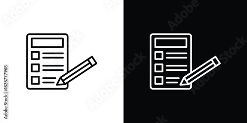 Requirements icon, outline vector sign, logo design download