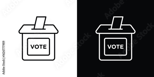 Referendum icon, outline vector sign, logo design download