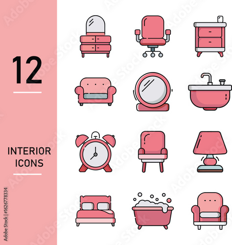 set of vector icons of transport
