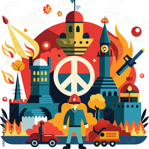 War and peace icon
