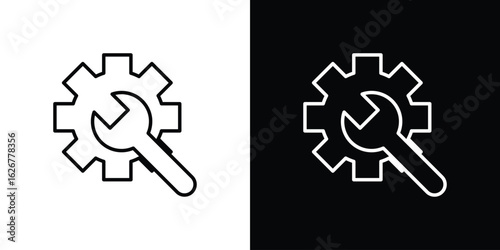 Productivity tools icon, outline vector sign, logo design download