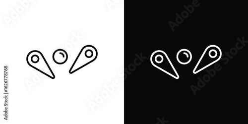 Pinball icon, outline vector sign, logo design download