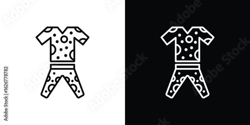 Pijama icon, outline vector sign, logo design download
