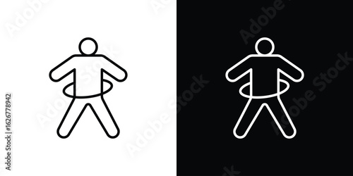 People Hula hop icon, outline vector sign, logo design download