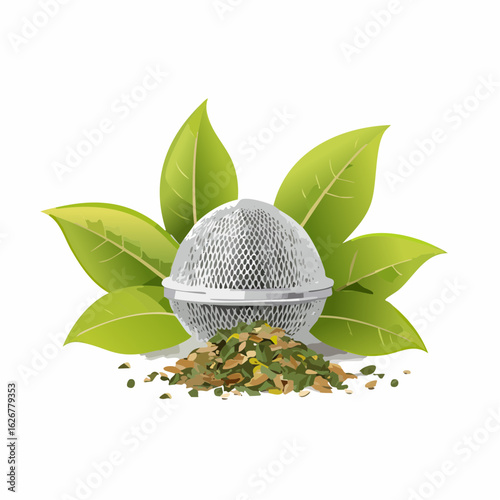 Tea infuser with loose leaves
