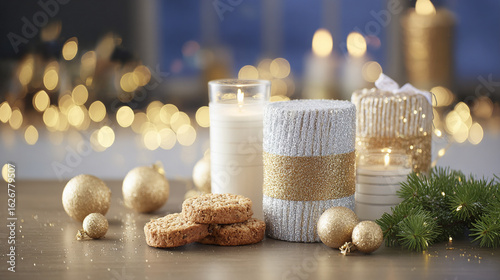 High-quality winter holiday images showcasing Christmas and New Year themes in warm, cozy and festive settings