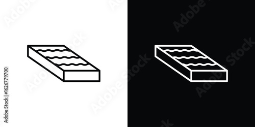 Mattress icon, outline vector sign, logo design download