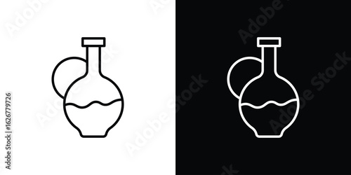 Massage oil icon, outline vector sign, logo design download