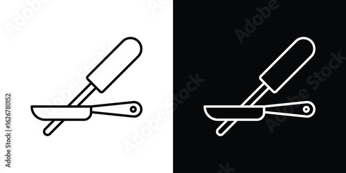 Knife sharpener icon, outline vector sign, logo design download