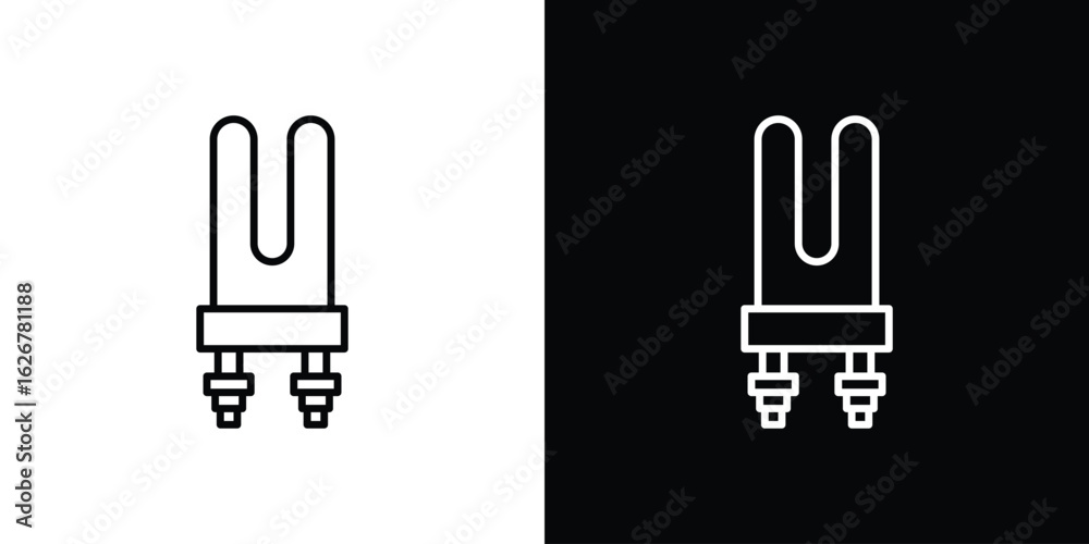 Obraz premium Heating element icon, outline vector sign, logo design download