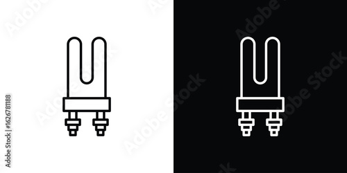 Heating element icon, outline vector sign, logo design download