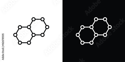 Graphene icon, outline vector sign, logo design download