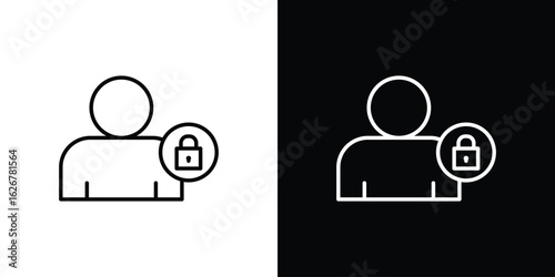 Guarantor icon, outline vector sign, logo design download