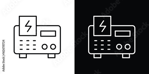 Generator icon, outline vector sign, logo design download