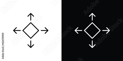 Flexibility icon, outline vector sign, logo design download