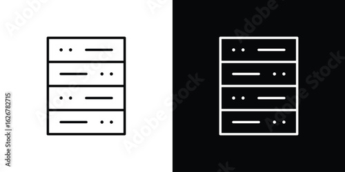Data center icon, outline vector sign, logo design download