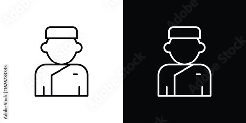 Concierge icon, outline vector sign, logo design download