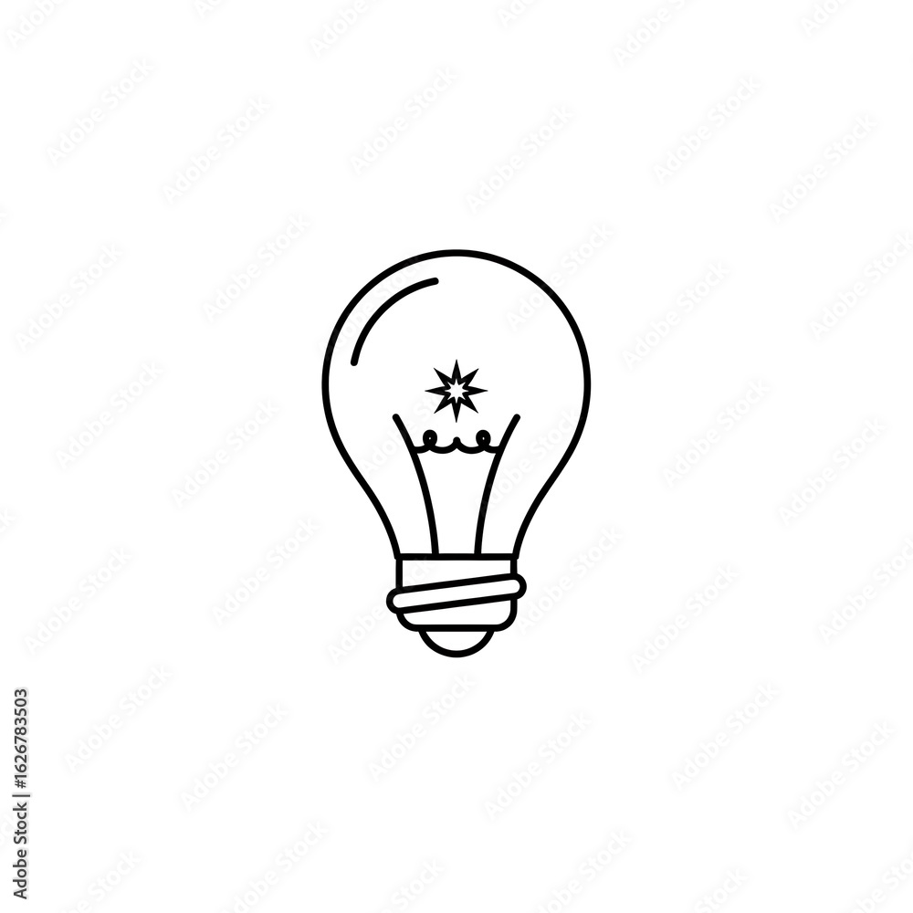 Lightbulb Icon: Idea Symbol Lightbulb Icon: Idea Symbol