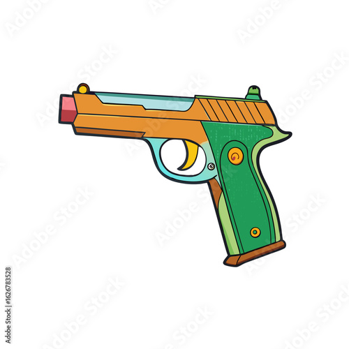 Creative CZ 75 Gun Vector Style